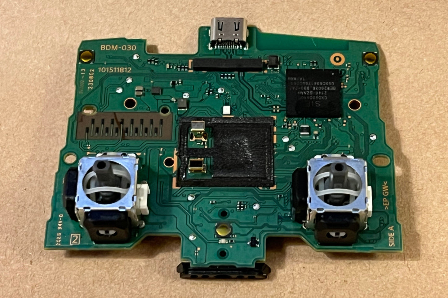 TMR joysicks installed on a BDM-030 Dualsense board